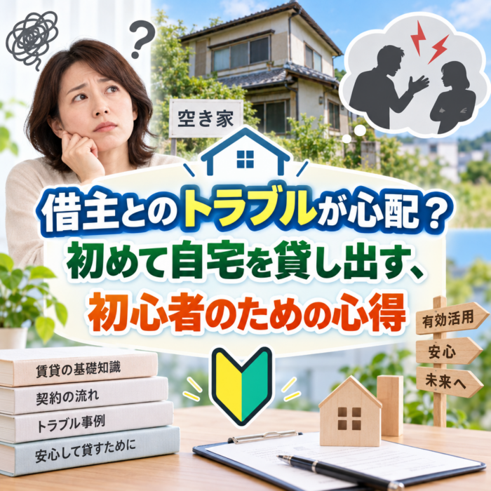 空き家を有効活用したいが借主とのトラブルを心配…初めての事で何も分からない初心者のための心得